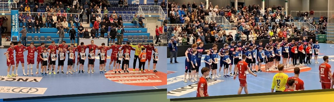 mE und mD als Einlaufkids in Dormagen